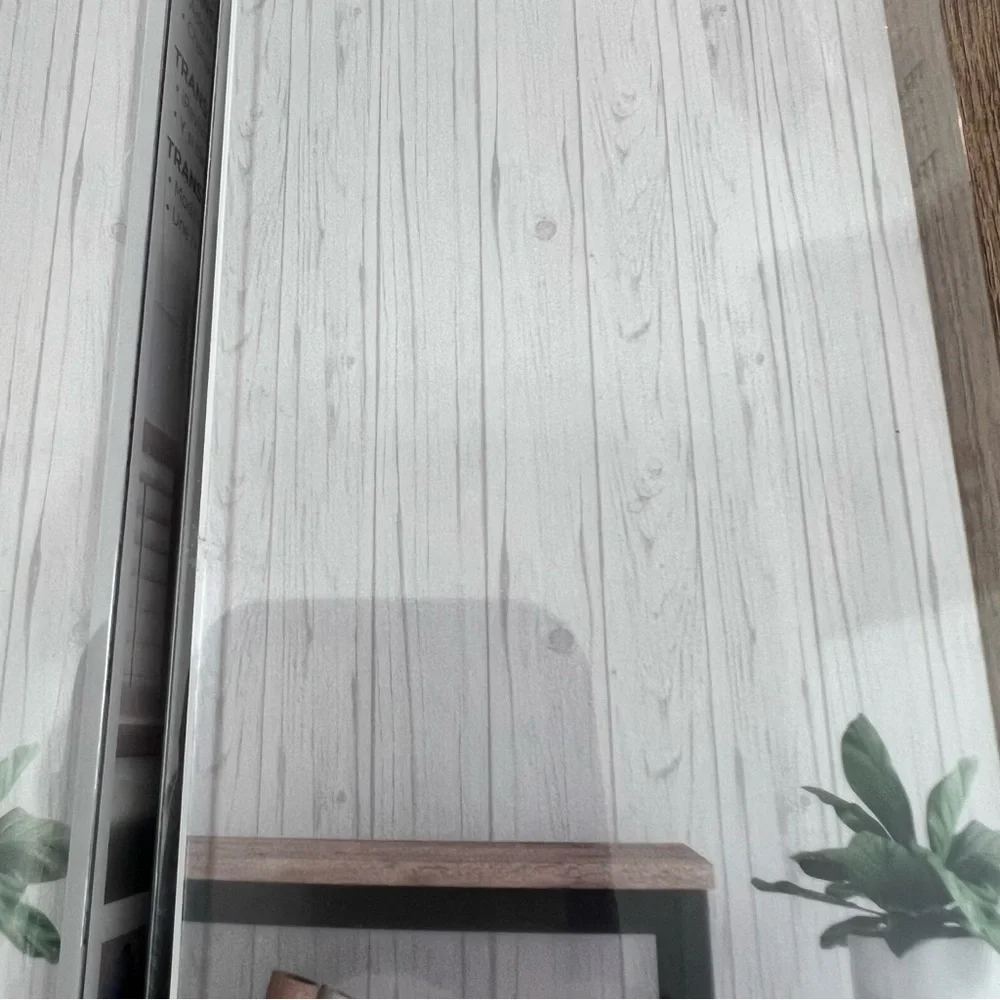 Peel and Stick White Barnwood Removable Wallpaper 20.5in x 16.5ft Lot of 2 Rolls